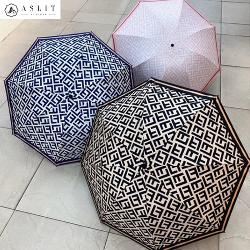 [애슬릿] 로고 패턴 모노그램 3단 우산 양산 양우산