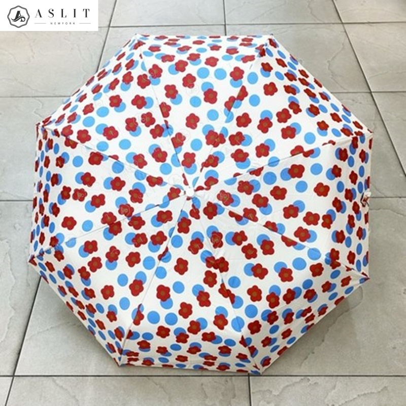 [애슬릿] 물방울 플라워 패턴 자동 암막 양우산 양산