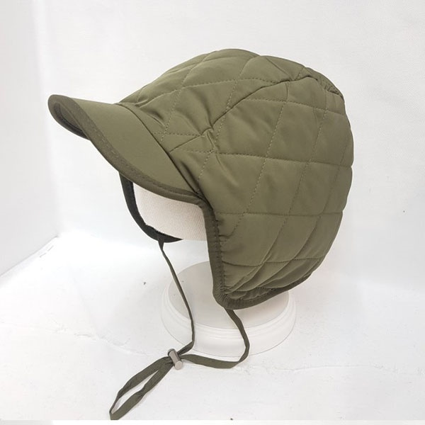 [애슬릿] 여성 턱 끈 퀼팅 방한 보넷 겨울 벙거지 모자