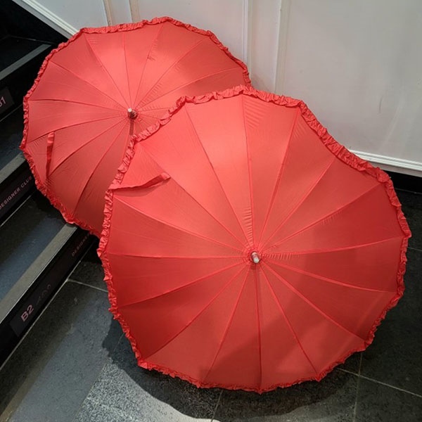 [애슬릿] 하트 웨딩 촬영 16k 자동 장우산 단우산