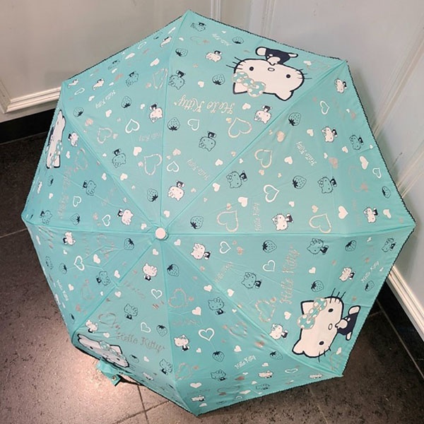 [애슬릿] 국내 생산 튼튼한 캣츠 하트 3단 자동 우산