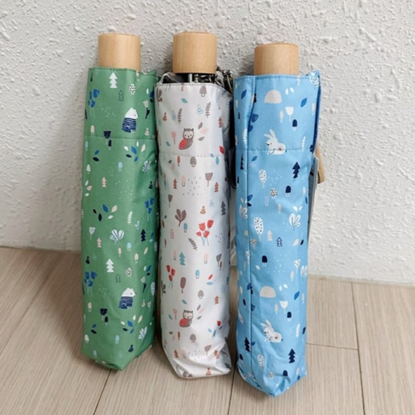 [애슬릿] 동물 패턴 접이식 수동 우산 양산 우양산