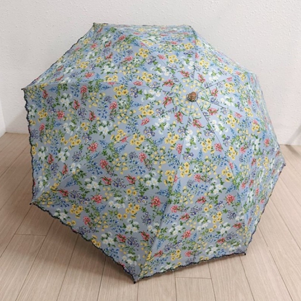 [애슬릿] 반자동 양산 우산 꽃 패턴 레이스 우양산