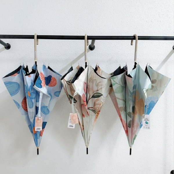 [애슬릿] 자동 암막 양산 우산 꽃 패턴 우양산