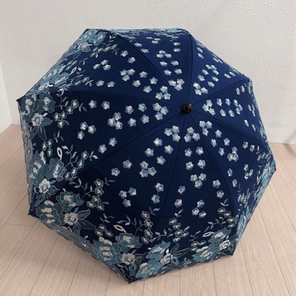[애슬릿] 꽃 자수 이중 양산 우산 암막 우양산