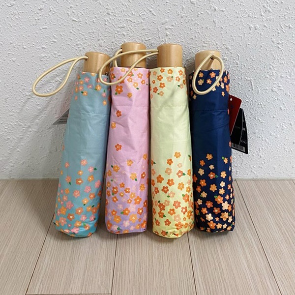 [애슬릿] 국내 생산 미니 꽃 접이식 코팅 양산 우산