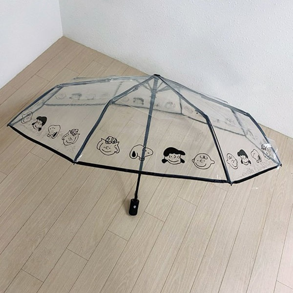 [애슬릿] 찰스 투명 3단 튼튼한 접이식 우산