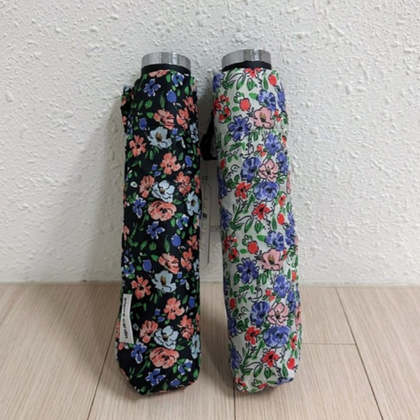 [애슬릿]  uv차단 우산 양산 꽃 패턴 수동 우양산