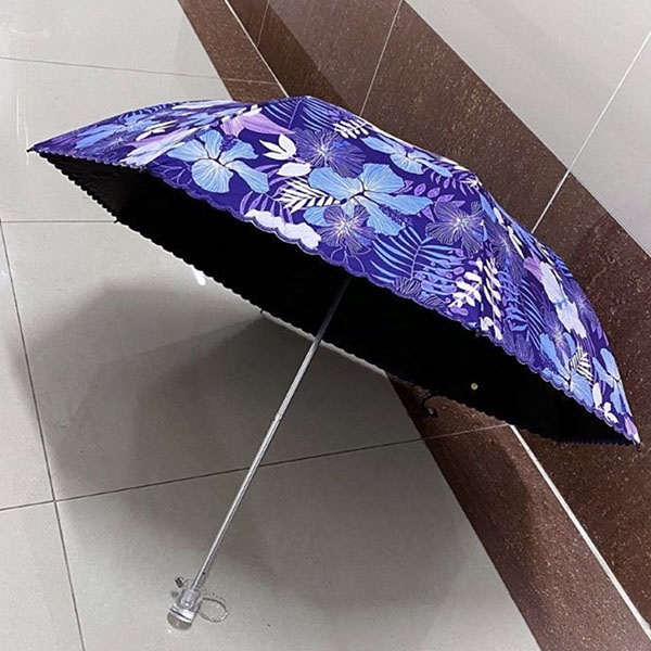[애슬릿] 여성 플라워 암막 코팅 경량 접이식 양산 우산