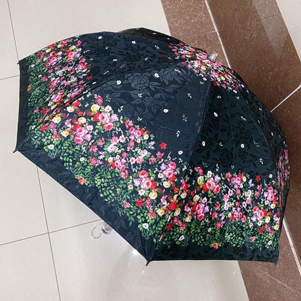 [애슬릿] 중년 여성 플라워 자외선 차단 접이식 양산