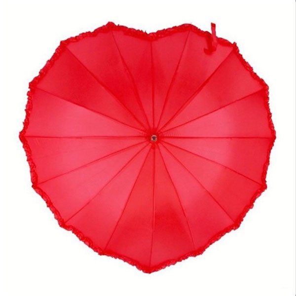 [애슬릿] 하트 프릴 튼튼한 살대수 16  큰 양산 우산
