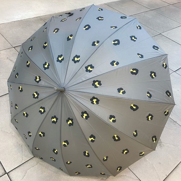 [애슬릿] 튼튼한 호피 꽃 반자동 큰 장우산
