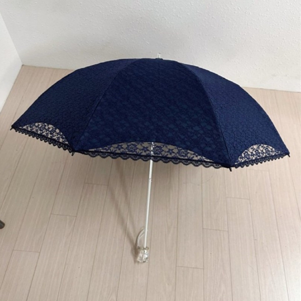 [애슬릿] 레이스 잔꽃 이중 수동 양산 우산 우양산