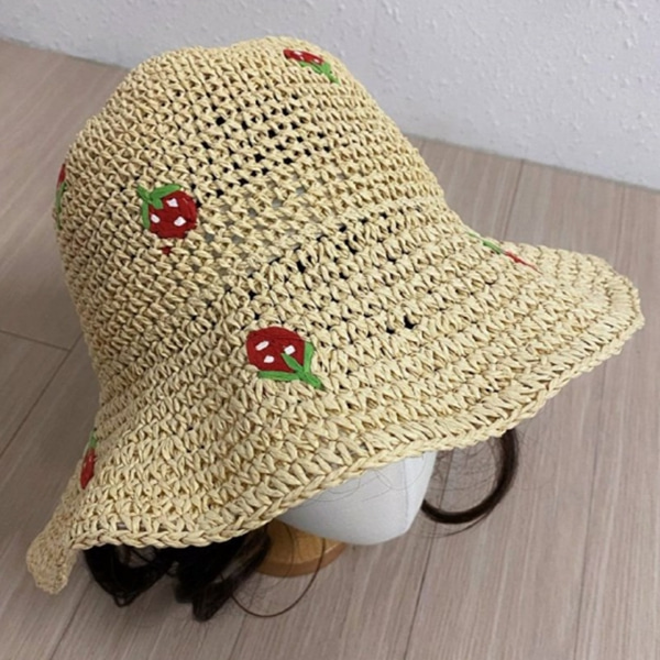 [애슬릿] 밀짚 와이어 챙넓은 여름 휴양지 모자