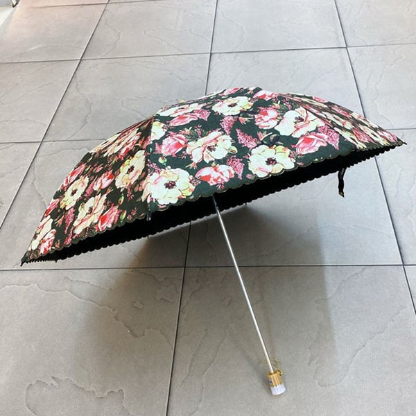 [애슬릿] 국내 생산 꽃 코팅 미니 접이식 양산 우산