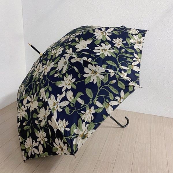 [애슬릿] 곡자 암막 자동 꽃무늬 우산 양산 우양산
