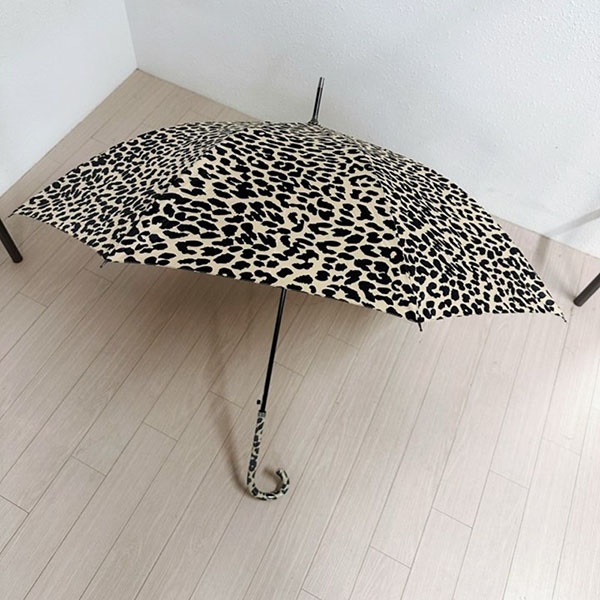 [애슬릿] 호피 패턴 자동 튼튼한 자동 장우산 단우산