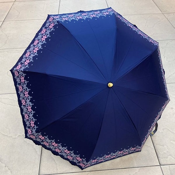 [애슬릿] 국내 생산 꽃 자수 미니 코팅 양산 우산