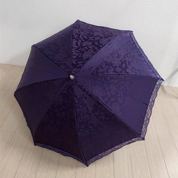 [애슬릿] 프릴 심플 접이식 꽃무늬 레이스 양산