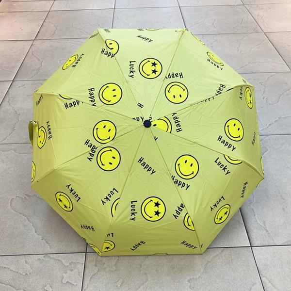 [애슬릿] 스마일 암막 3단 접이식 자동 양산 우산