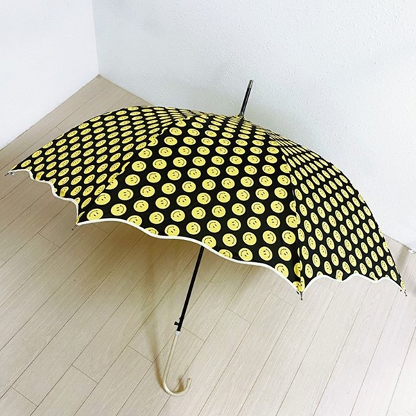 [애슬릿] 물결 테두리 스마일 튼튼한 장우산