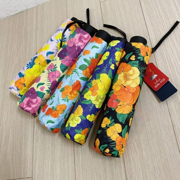 [애슬릿] 암막 꽃 패턴 수동 우산 양산 우양산
