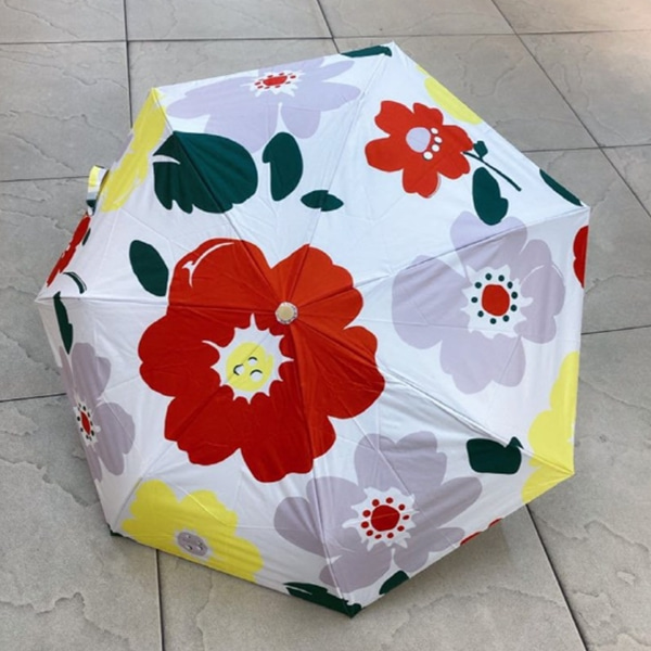 [애슬릿] 빅 플라워 암막 접이식 수동 양산 우산 우양산